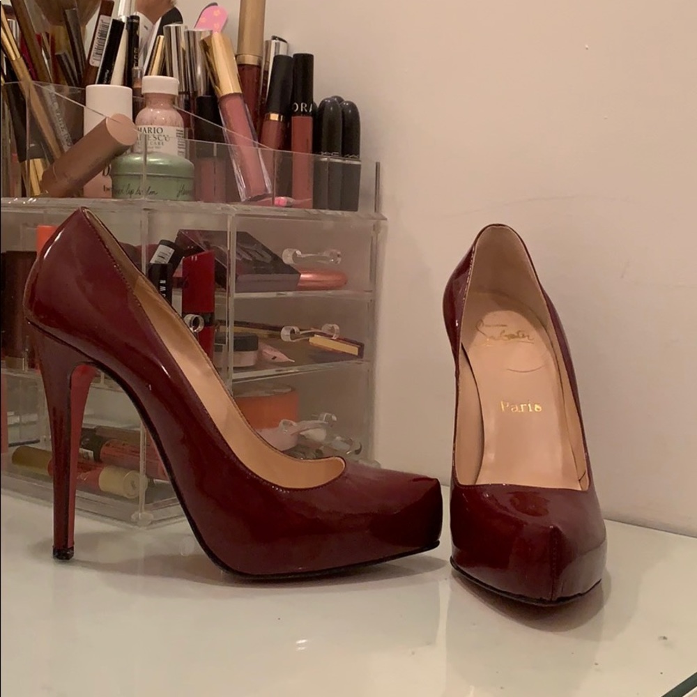 Elegant Burgundy High Heels